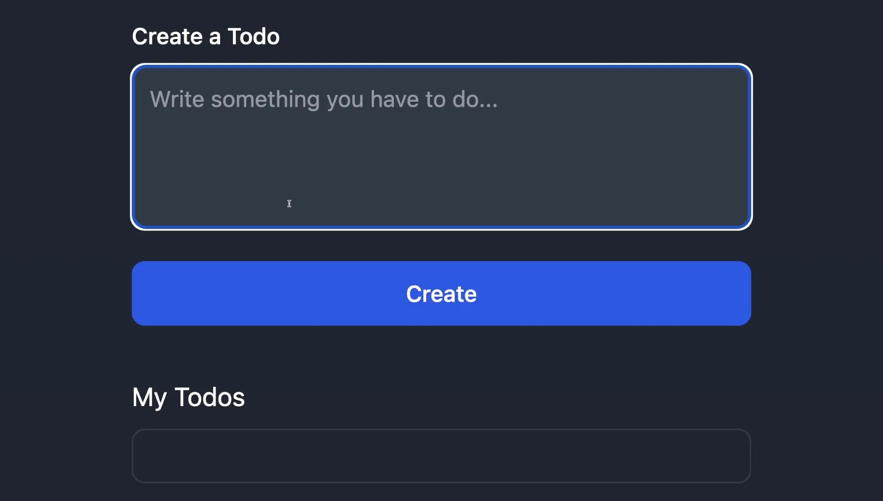 Create a Todo